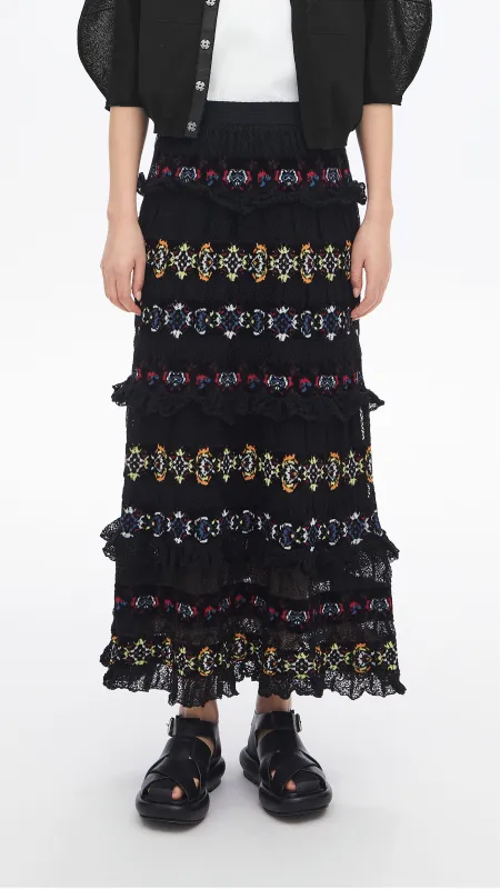 Bohemian Knit Skirt sold by INITIAL Fashion
