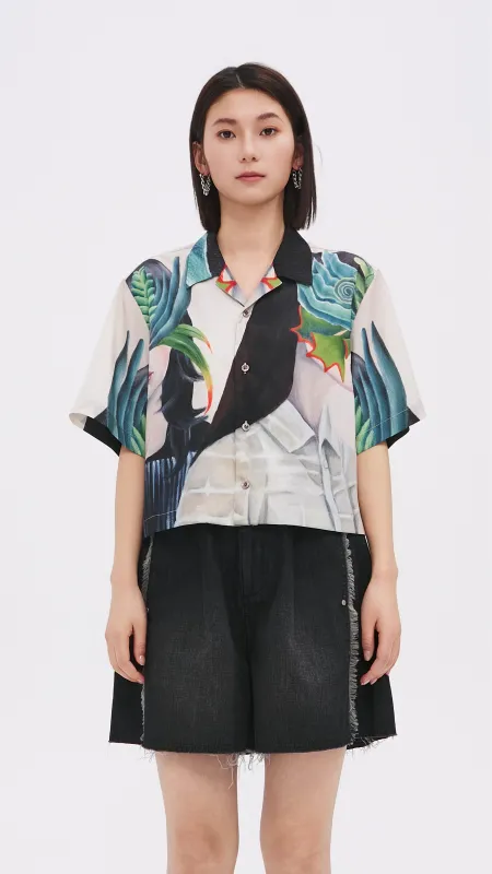 Mariko Enomoto Printed Short Sleeves Shirt sold by INITIAL Fashion