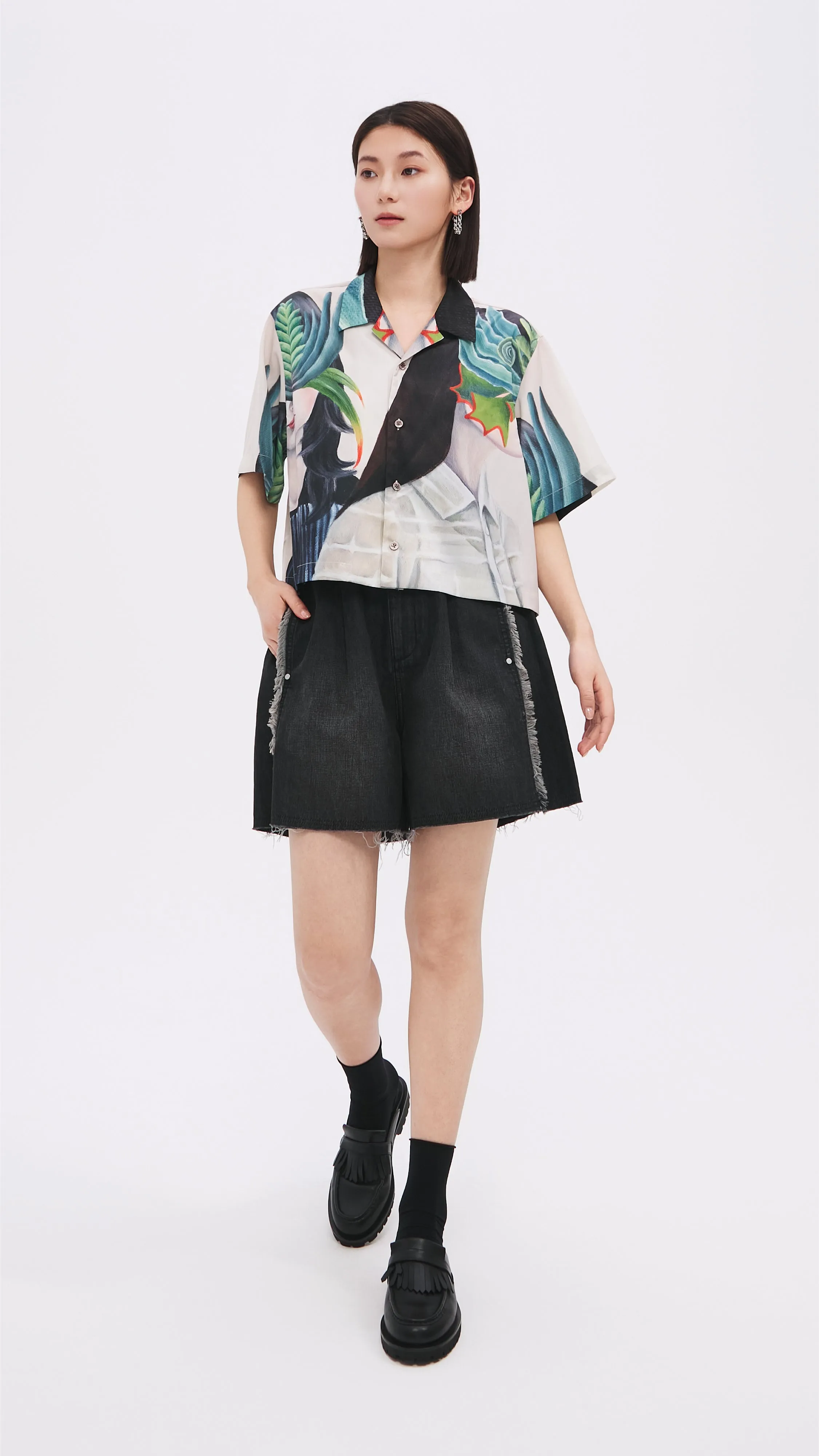 Mariko Enomoto Printed Short Sleeves Shirt sold by INITIAL Fashion product image thumbnail 5
