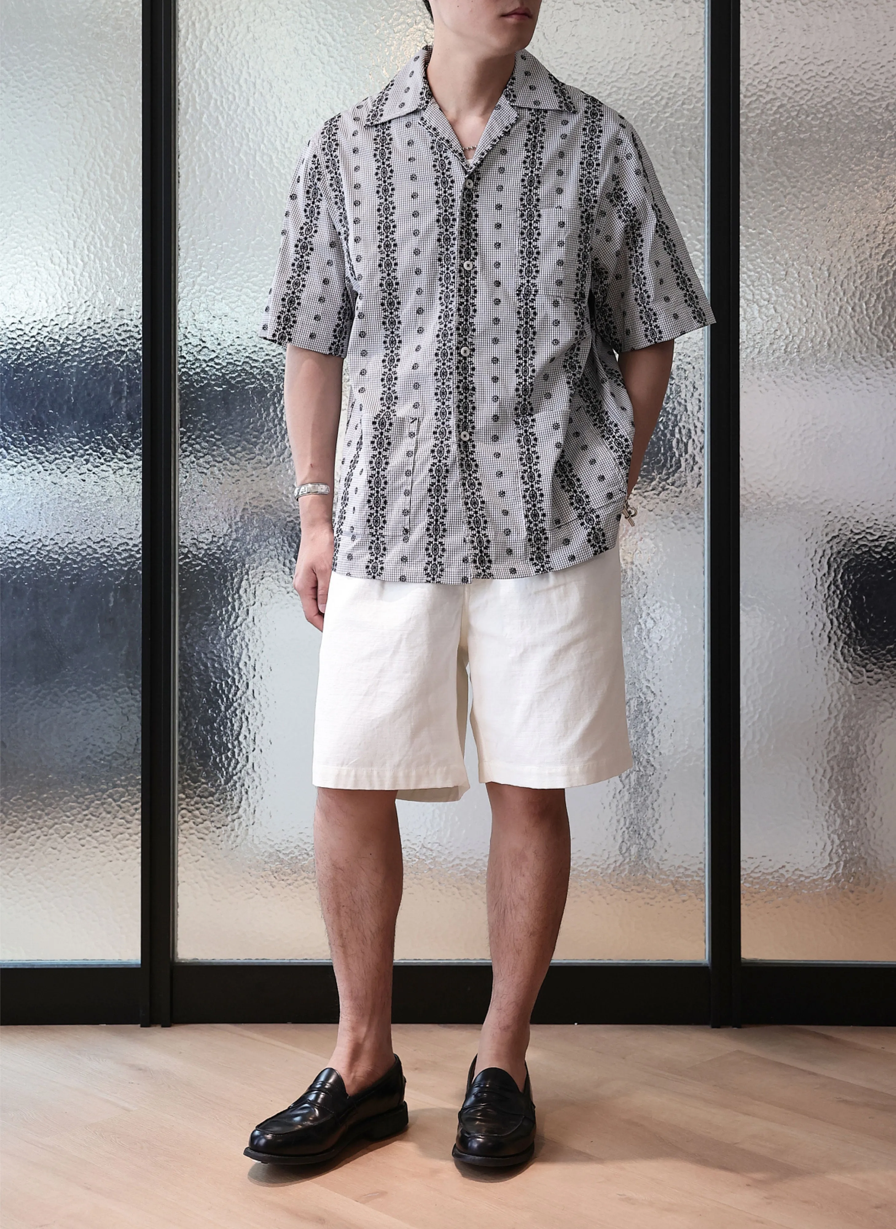 High Twist Salt Shrinking Cotton Twill Shorts sold by INITIAL Fashion product image thumbnail 4