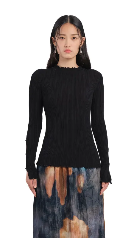 Beaded Basic Sweater sold by INITIAL Fashion