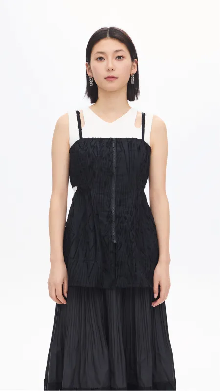 Jacquard Pattern Bustier sold by INITIAL Fashion