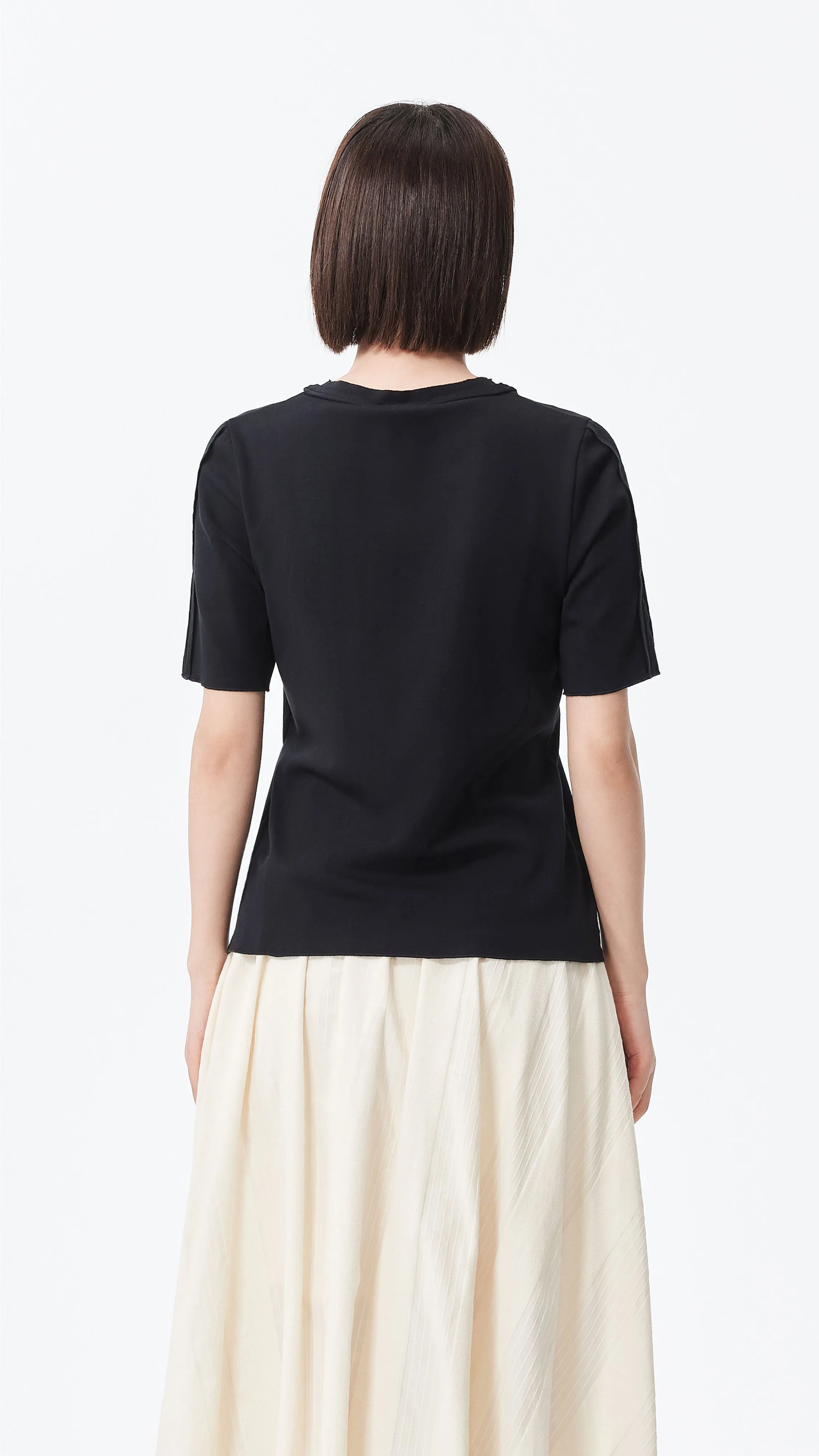 Tucks-trimmed T-Shirt sold by INITIAL Fashion product image thumbnail 3