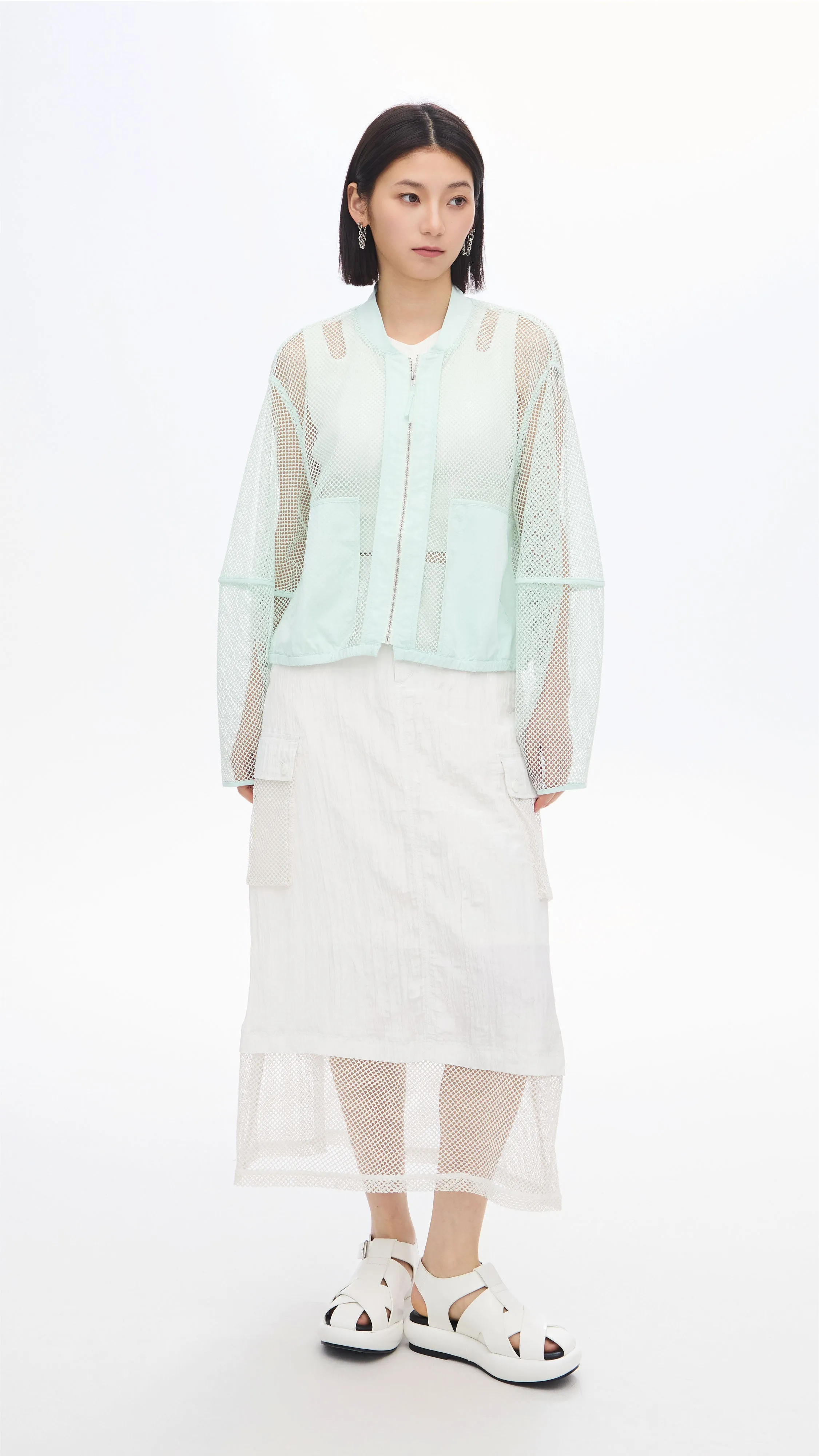 Nylon Patch Front-zip Jacket sold by INITIAL Fashion product image thumbnail 4