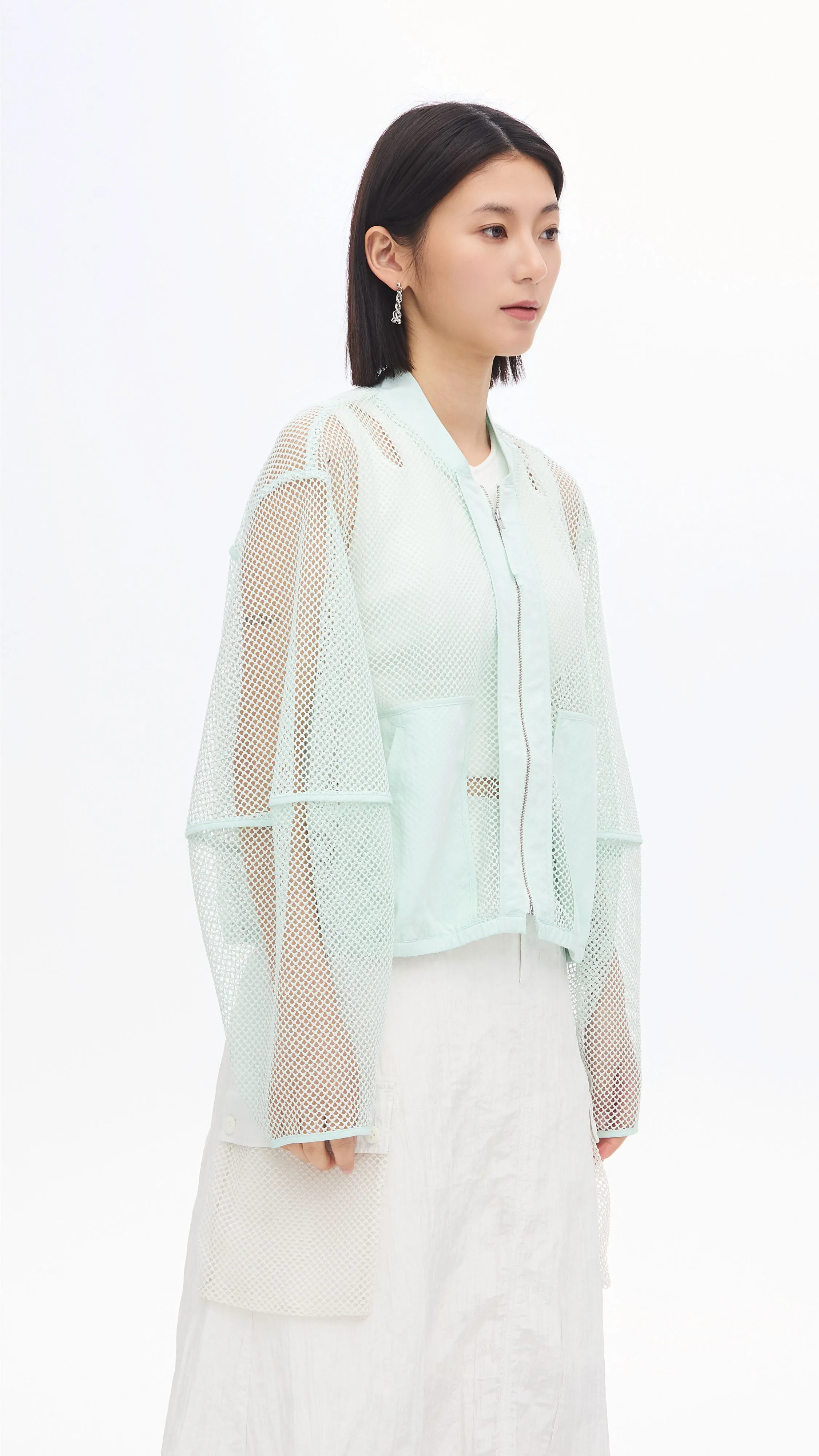 Nylon Patch Front-zip Jacket sold by INITIAL Fashion product image thumbnail 2