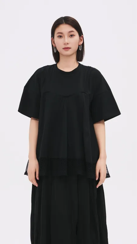 Cut-Sewn Patched Top sold by INITIAL Fashion