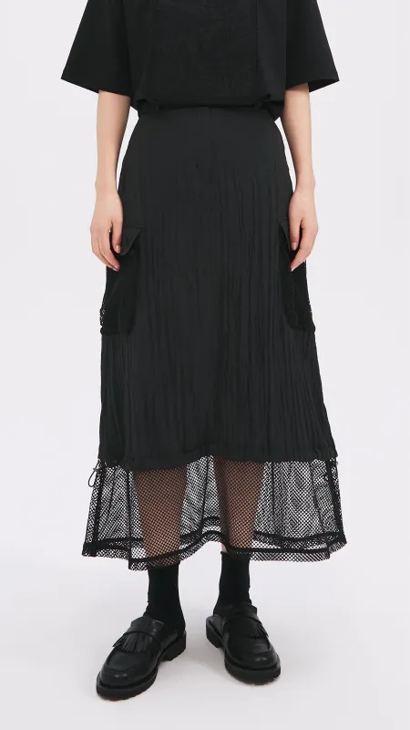 Nylon Patch Skirt sold by INITIAL Fashion