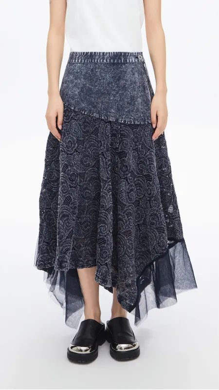 Cold-dye Lace Skirt sold by INITIAL Fashion