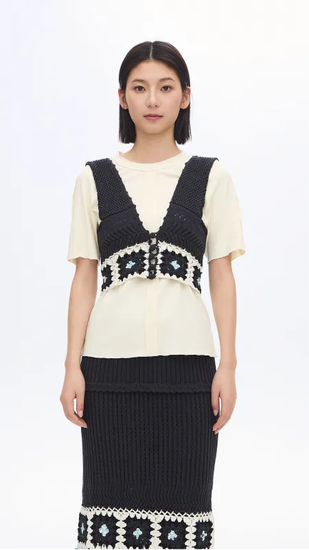 Beaded Knit Vest sold by INITIAL Fashion