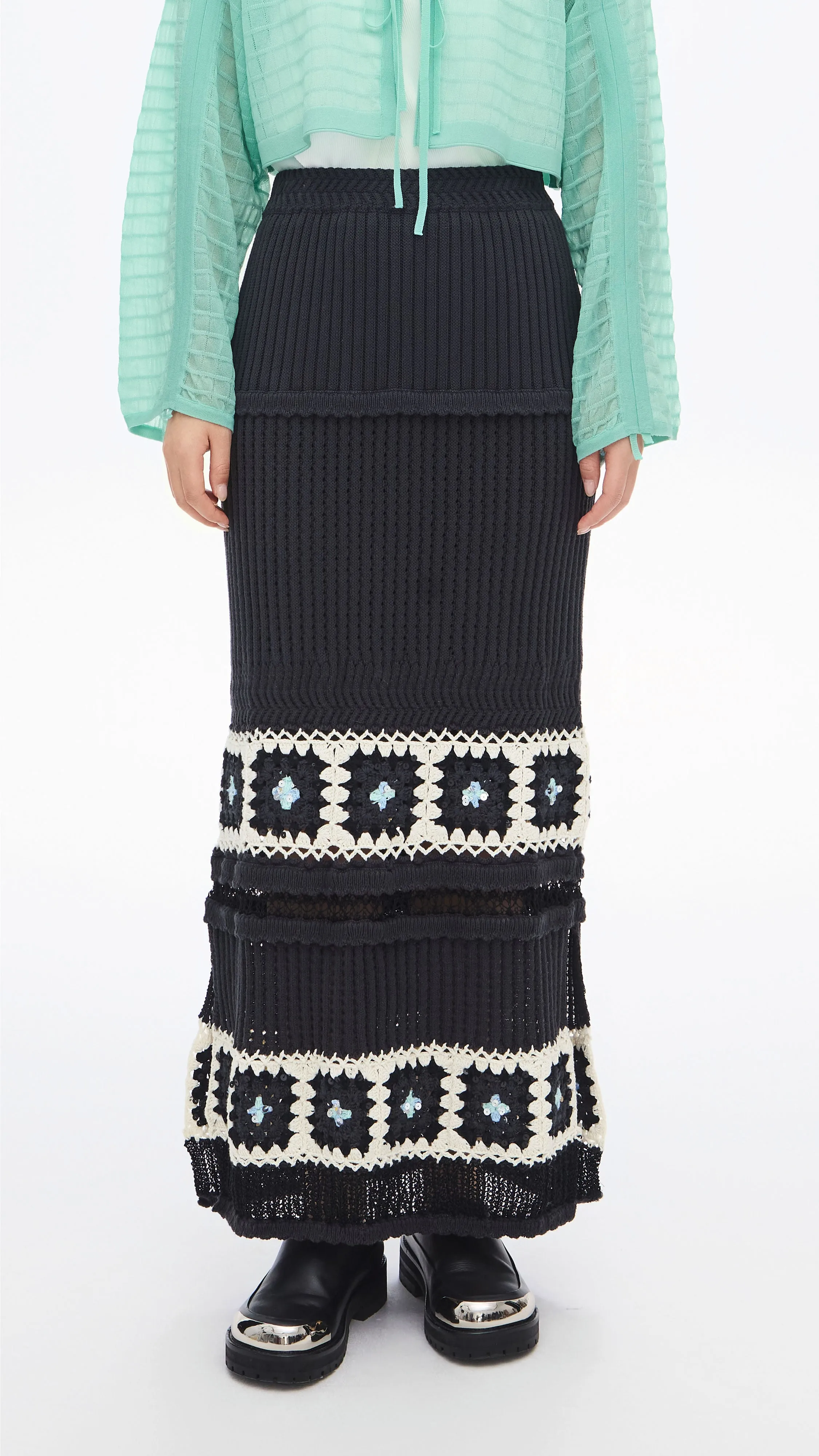 Beaded Knit Skirt sold by INITIAL Fashion