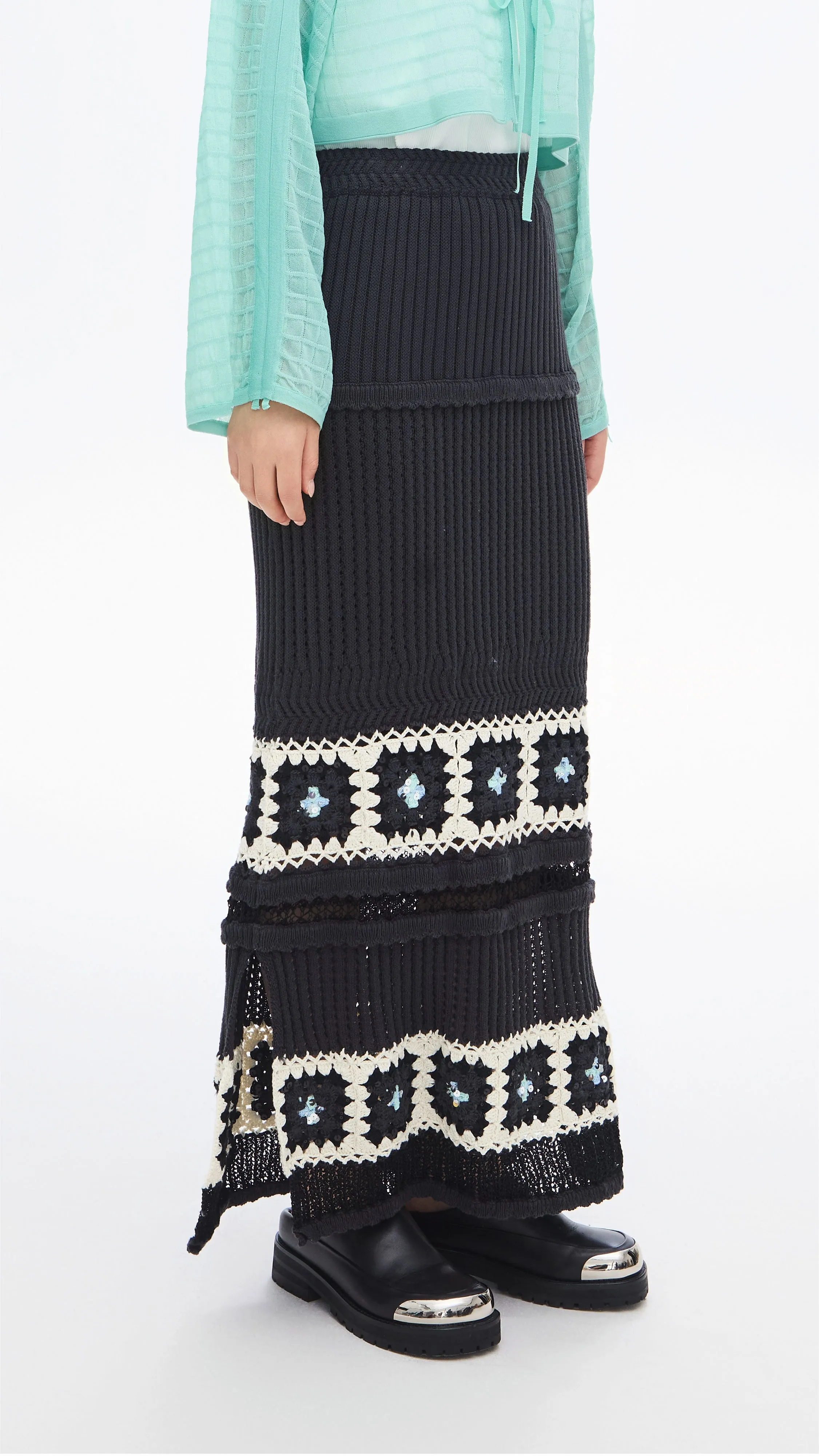 Beaded Knit Skirt sold by INITIAL Fashion product image thumbnail 2