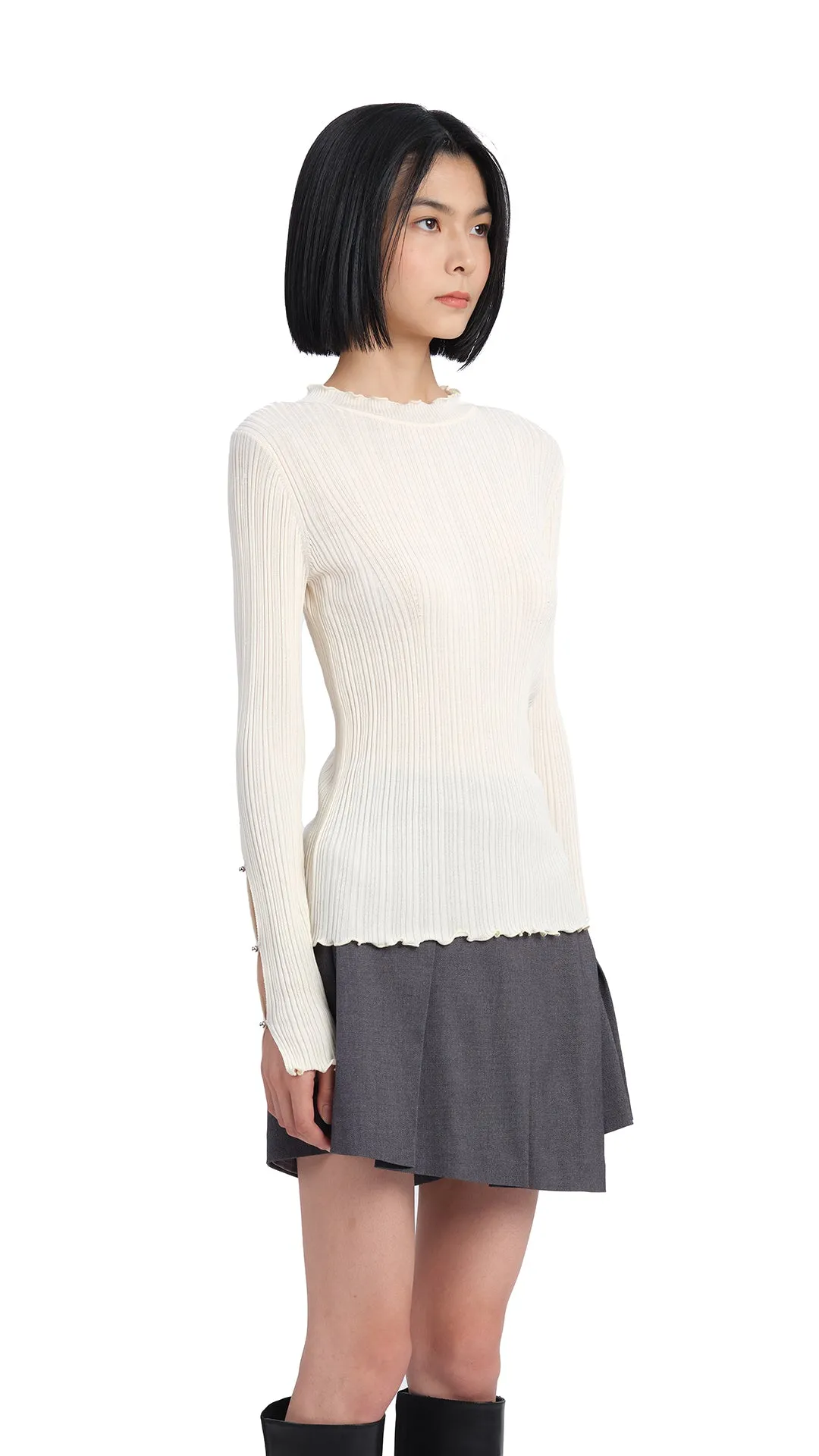 Beaded Basic Sweater sold by INITIAL Fashion product image thumbnail 2