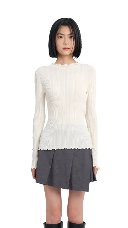 Beaded Basic Sweater sold by INITIAL Fashion