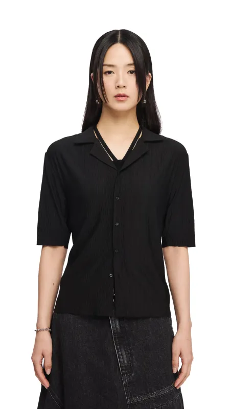 Crinkle Polo Shirt sold by INITIAL Fashion