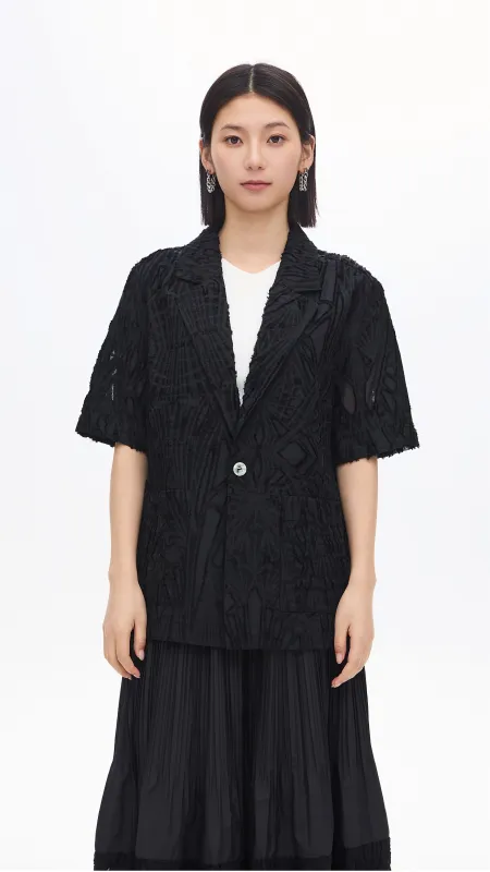 Jacquard Pattern Blazer sold by INITIAL Fashion