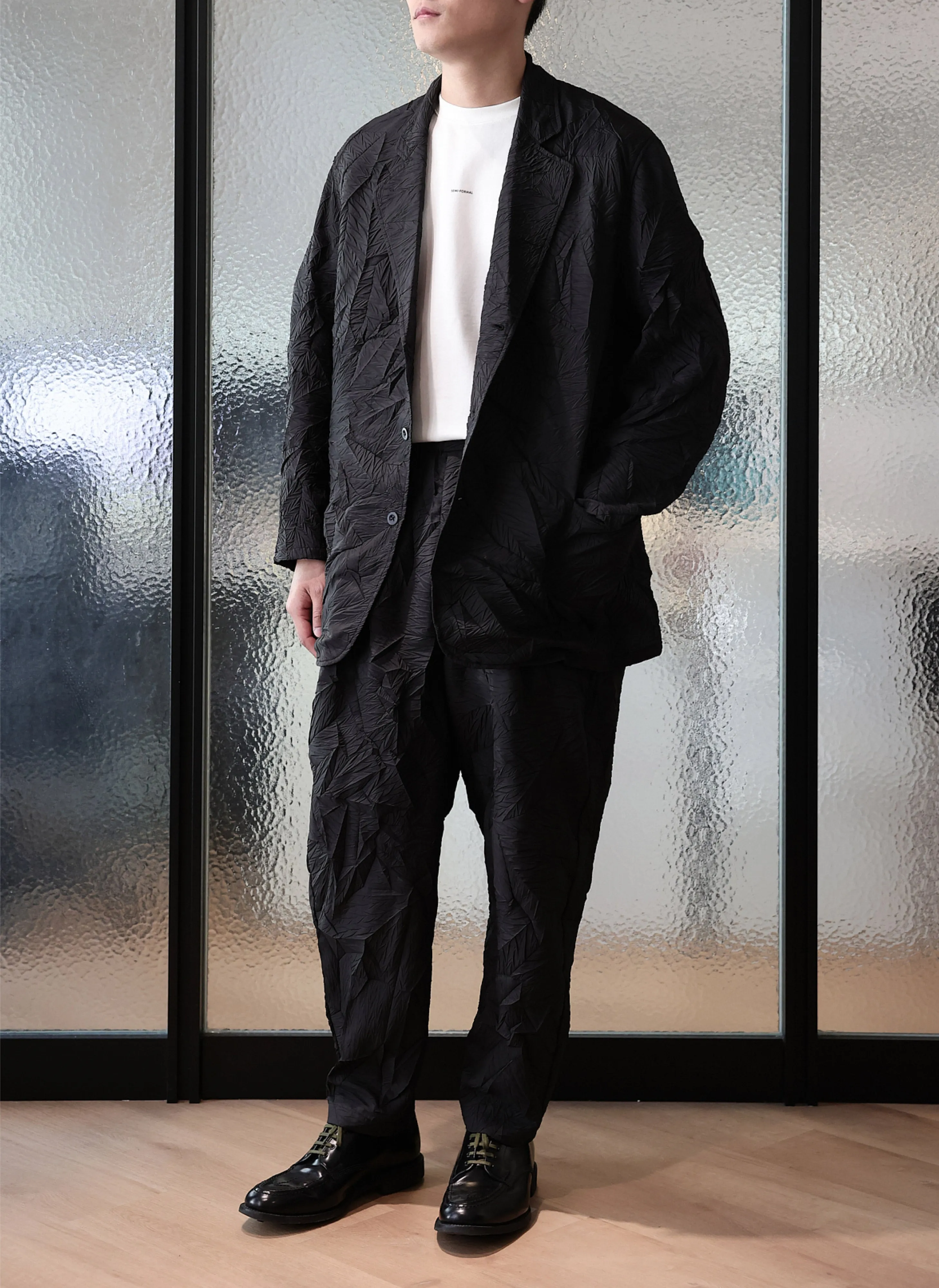 Distort Pleats Polyester Easy Pants sold by INITIAL Fashion product image thumbnail 4