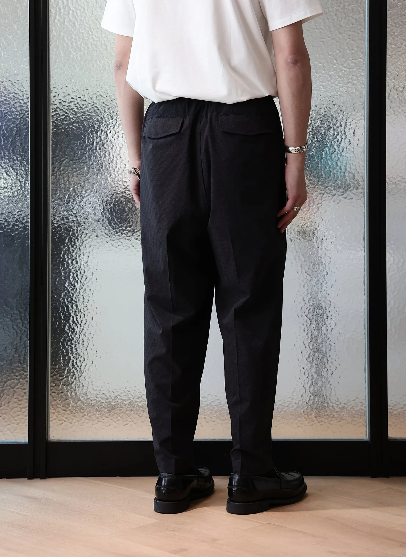 Polyester Wide Tapered Pants (P-12) sold by INITIAL Fashion product image thumbnail 2