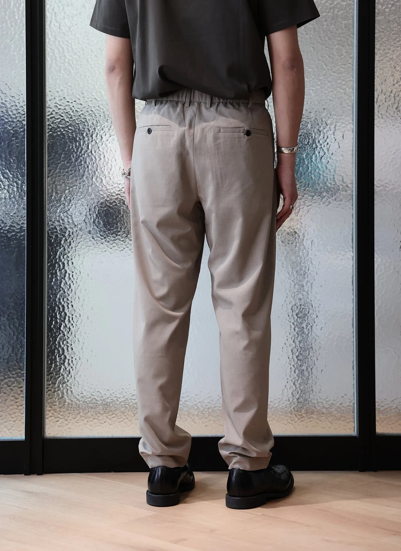 Polyester Wide Tapered Easy Pants sold by INITIAL Fashion product image thumbnail 2