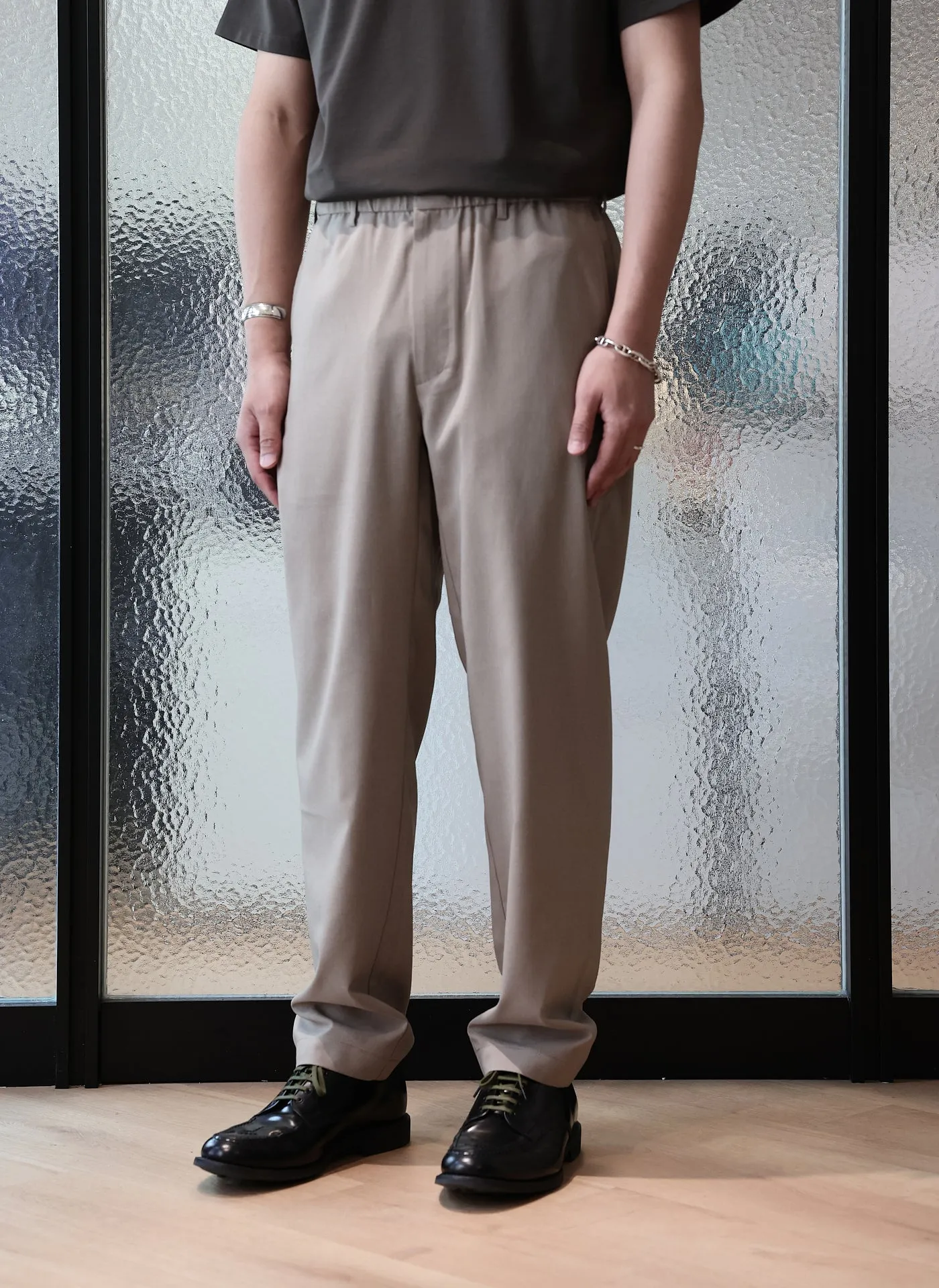 Polyester Wide Tapered Easy Pants sold by INITIAL Fashion