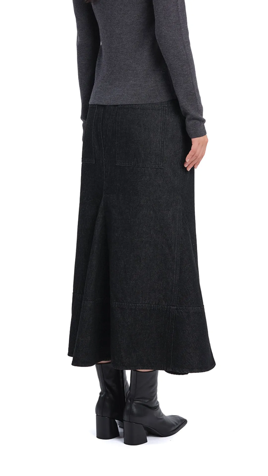 Denim Fishtail Skirt sold by INITIAL Fashion product image thumbnail 3