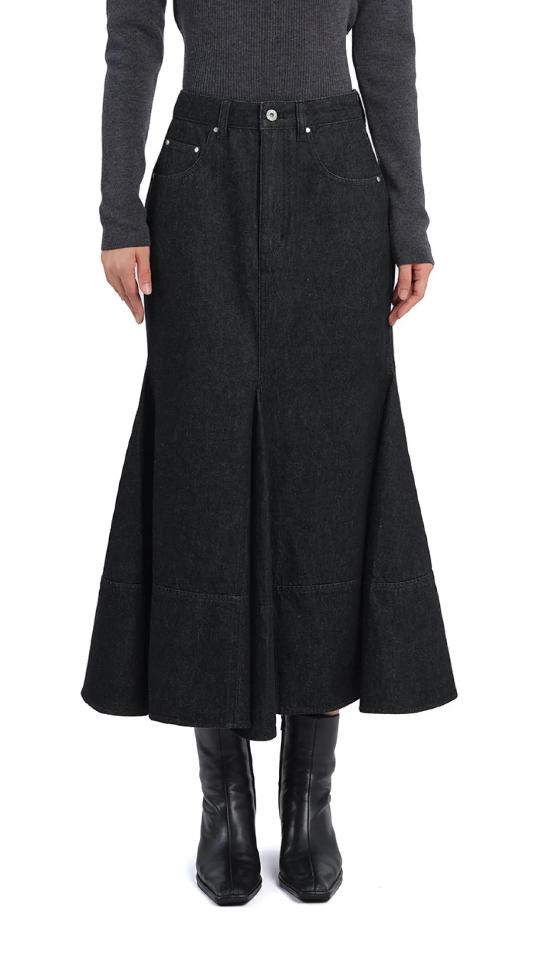 Denim Fishtail Skirt sold by INITIAL Fashion