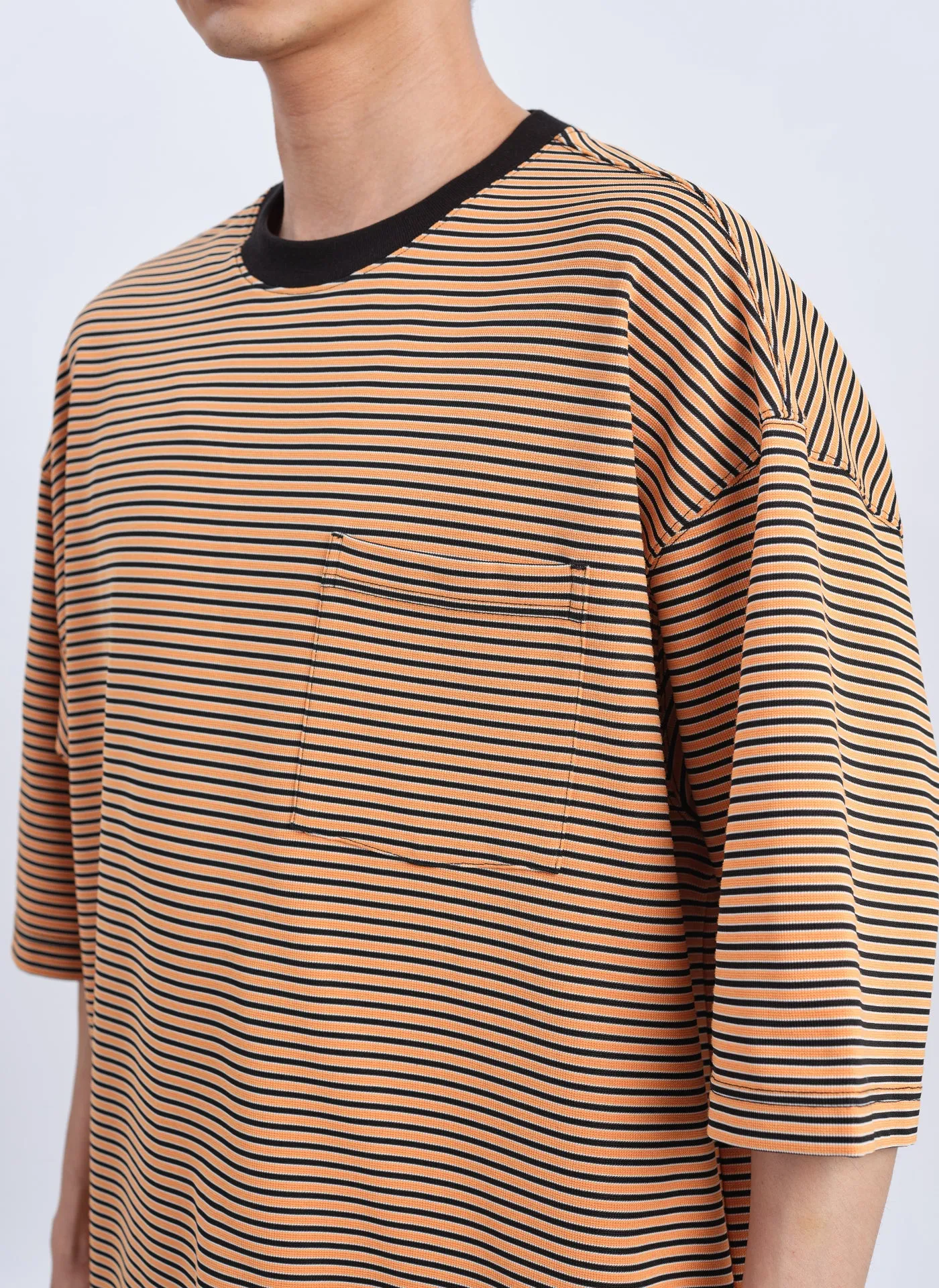 Jacquard Short Sleeves Border Top (T03) sold by INITIAL Fashion product image thumbnail 5