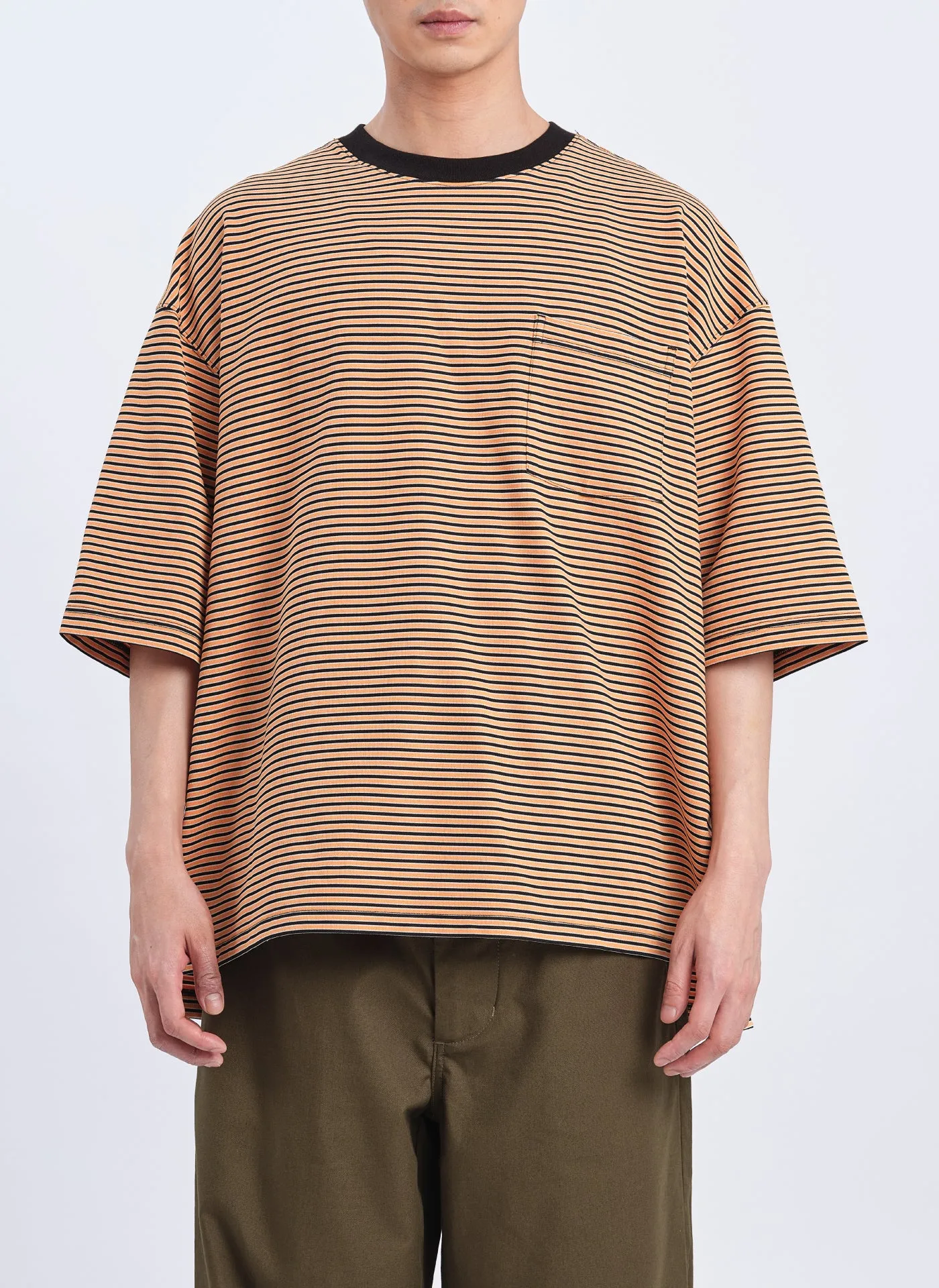 Jacquard Short Sleeves Border Top (T03) sold by INITIAL Fashion product image thumbnail 2