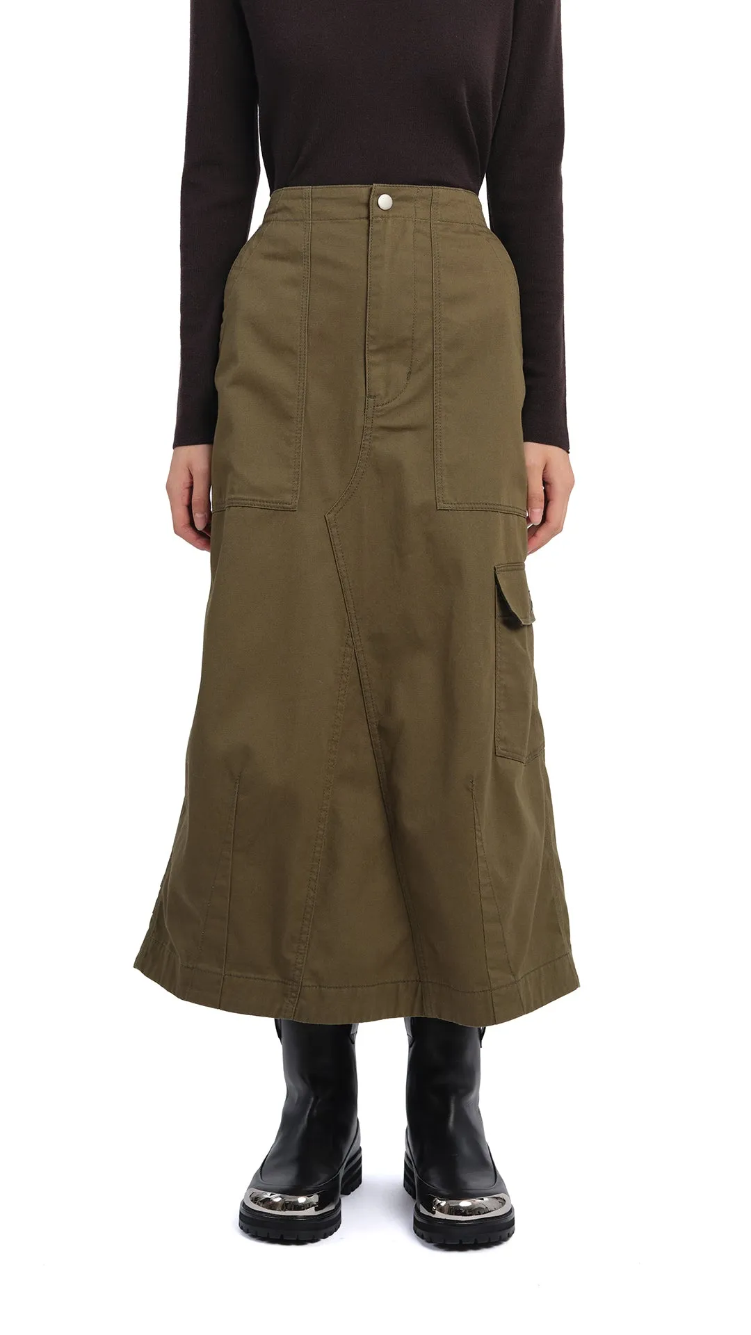 Fatigue Midi Skirt sold by INITIAL Fashion