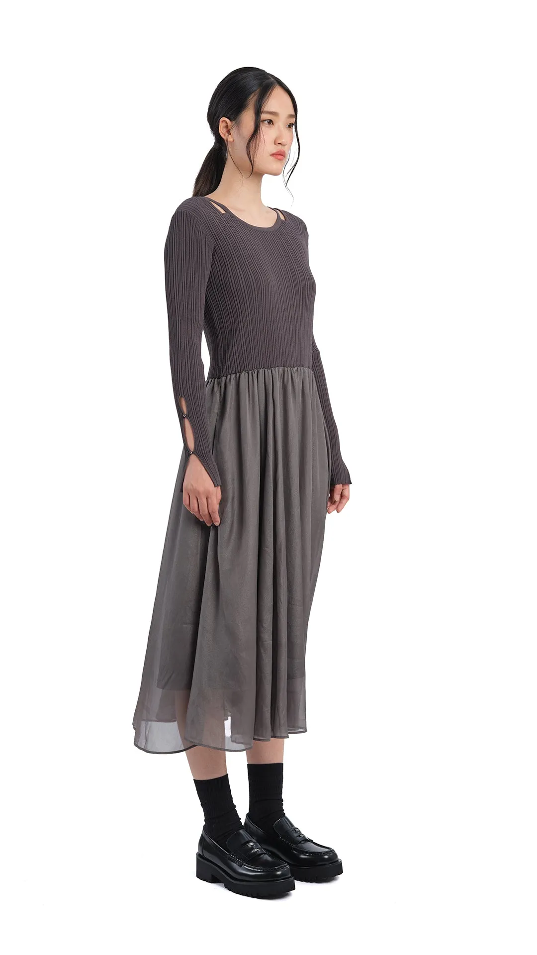 Cut-Out 2 In 1 Knit Dress sold by INITIAL Fashion product image thumbnail 2