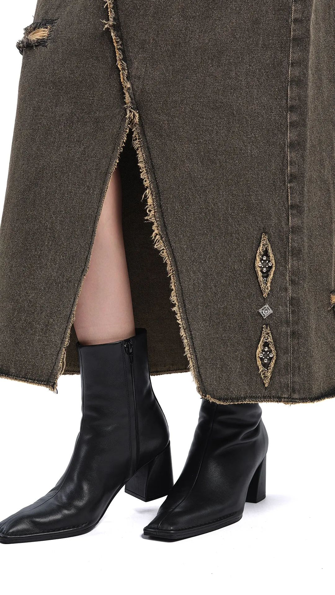 Square-toe Ankle Boots sold by INITIAL Fashion product image thumbnail 3