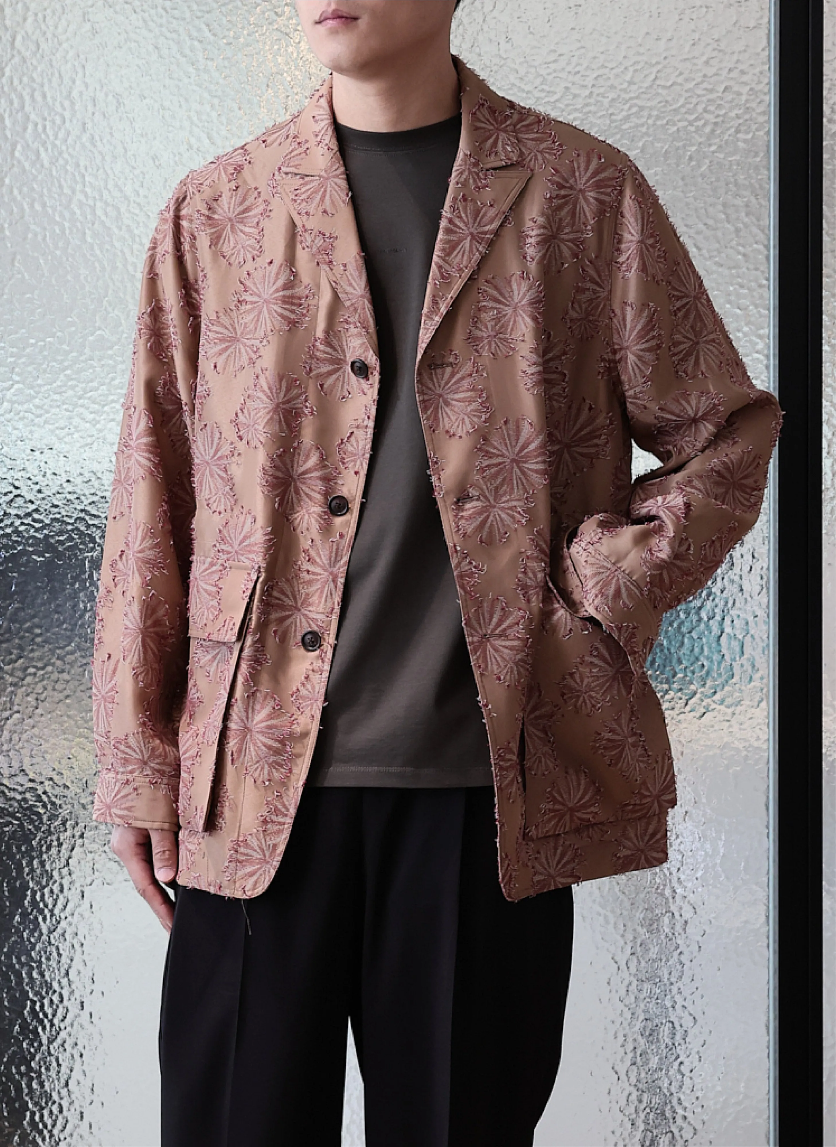 Polyester Rayon Embroidery Soft Hunting Blazer sold by INITIAL Fashion