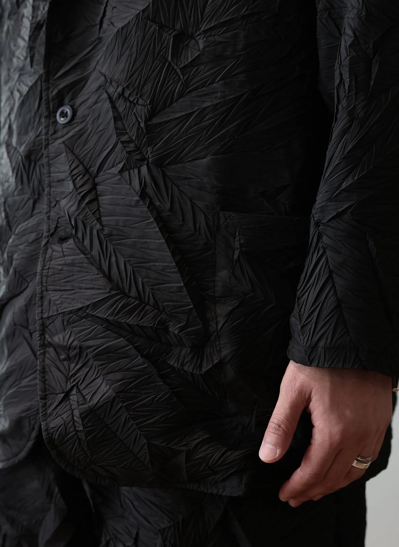 Distort Pleats Polyester Soft Single Breasted Blazer sold by INITIAL Fashion product image thumbnail 4