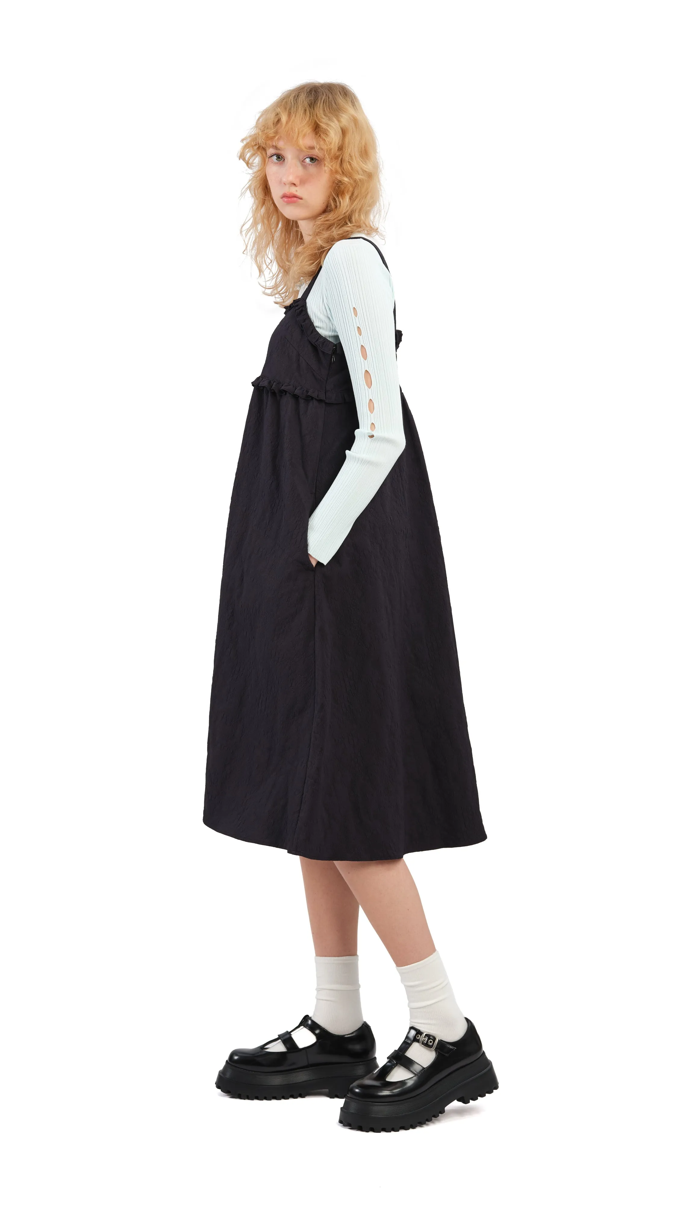 Textural Tiered Dress sold by INITIAL Fashion product image thumbnail 3