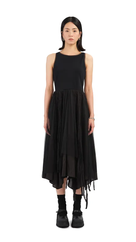 Mesh Patched Dress sold by INITIAL Fashion