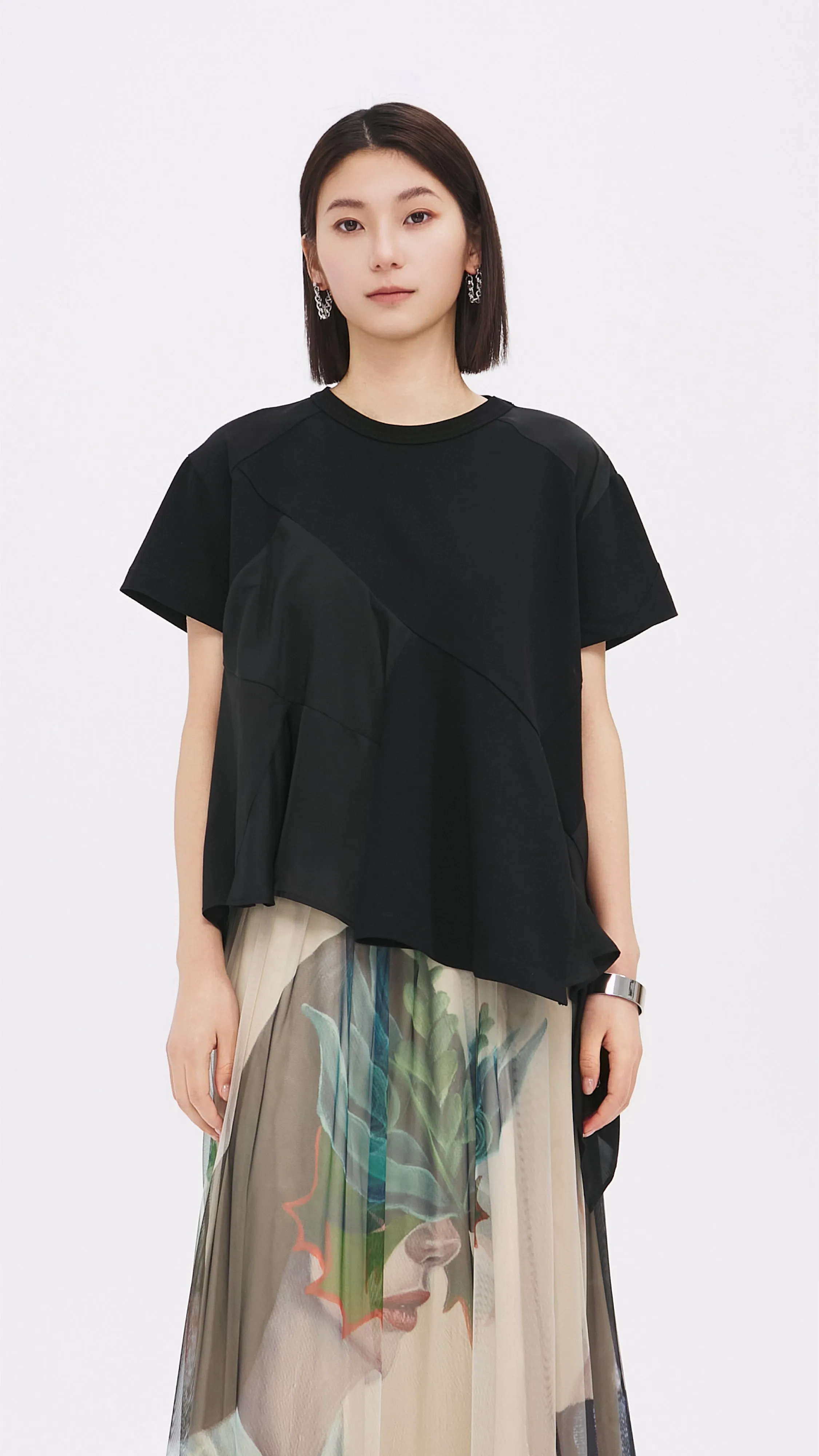 Cord Embroidery Patch Tee sold by INITIAL Fashion