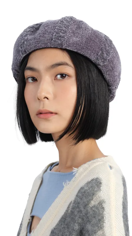 Cable Knitted Artist Beret sold by INITIAL Fashion