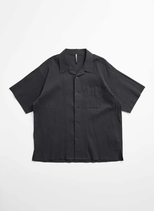 Cotton Nylon Seersucker Open Collar Shirt sold by INITIAL Fashion