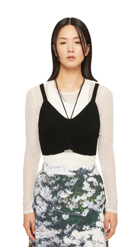 Lace-Up Knit Vest sold by INITIAL Fashion