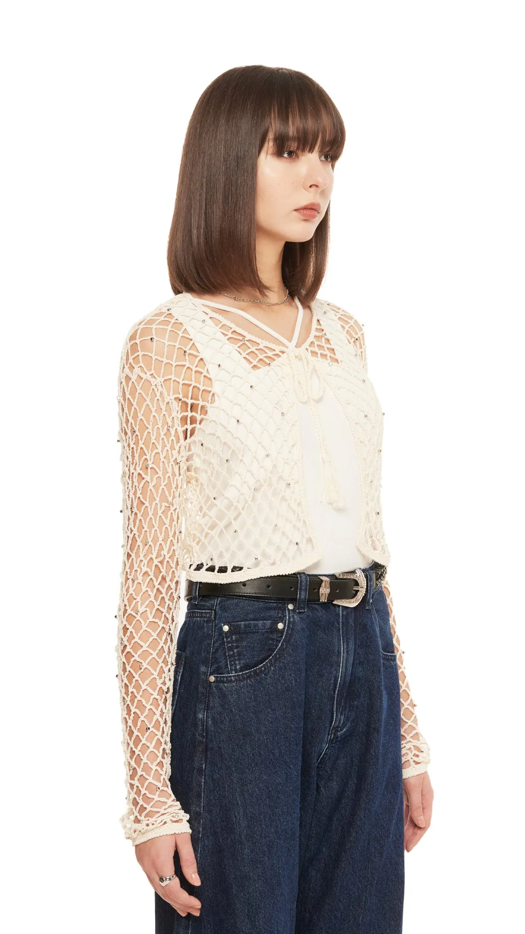 Beaded Crochet Cardigan sold by INITIAL Fashion product image thumbnail 2