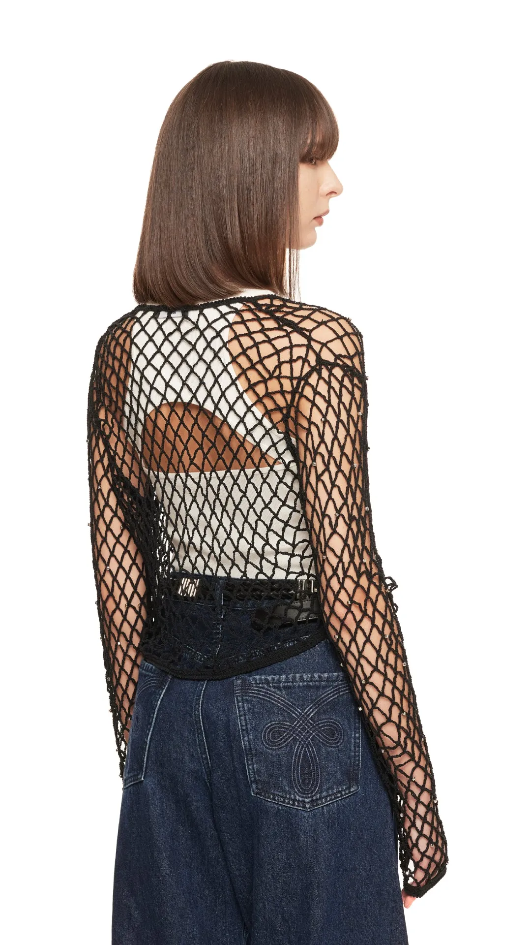 Beaded Crochet Cardigan sold by INITIAL Fashion product image thumbnail 3