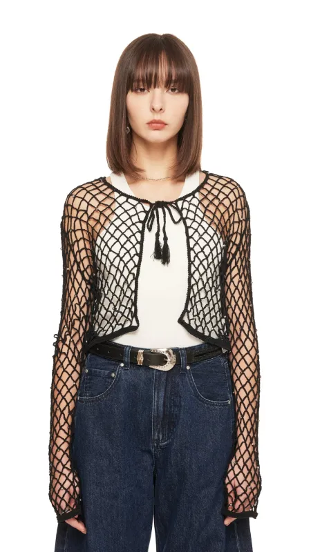 Beaded Crochet Cardigan sold by INITIAL Fashion