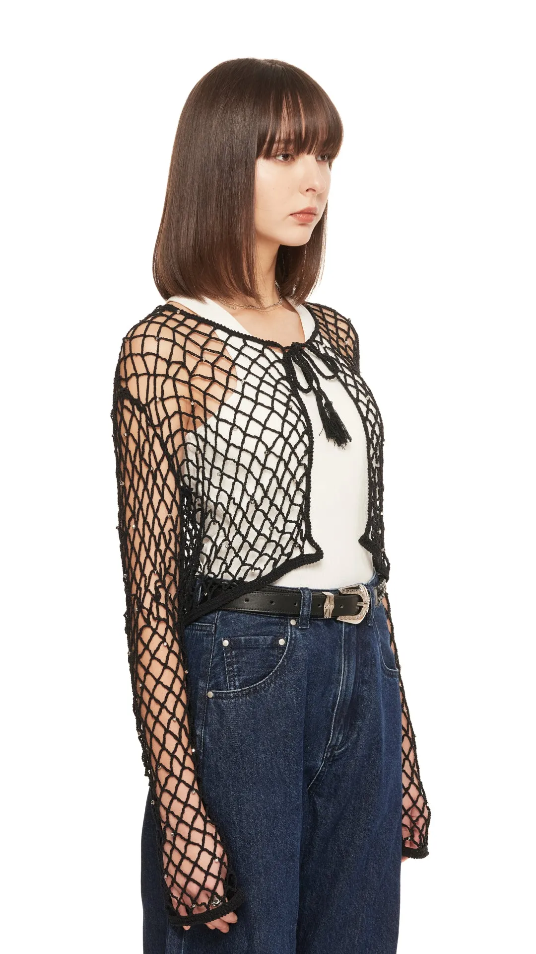 Beaded Crochet Cardigan sold by INITIAL Fashion product image thumbnail 2