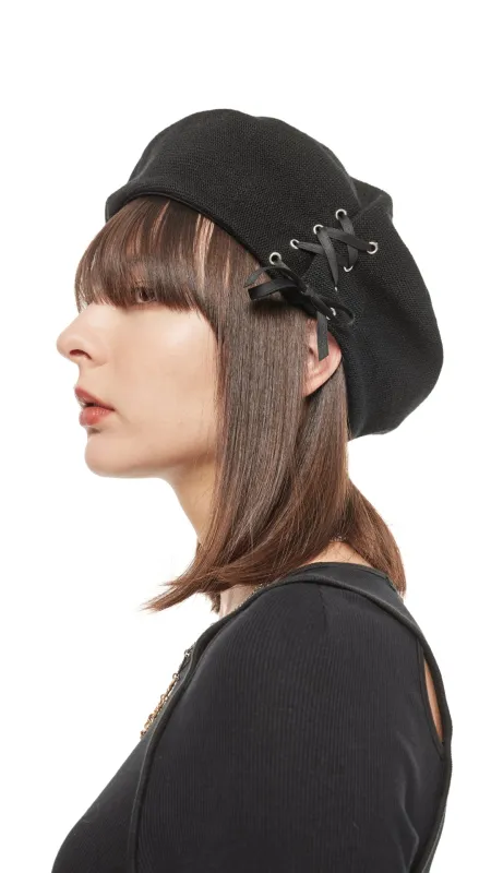 Lacing The Dart Beret sold by INITIAL Fashion