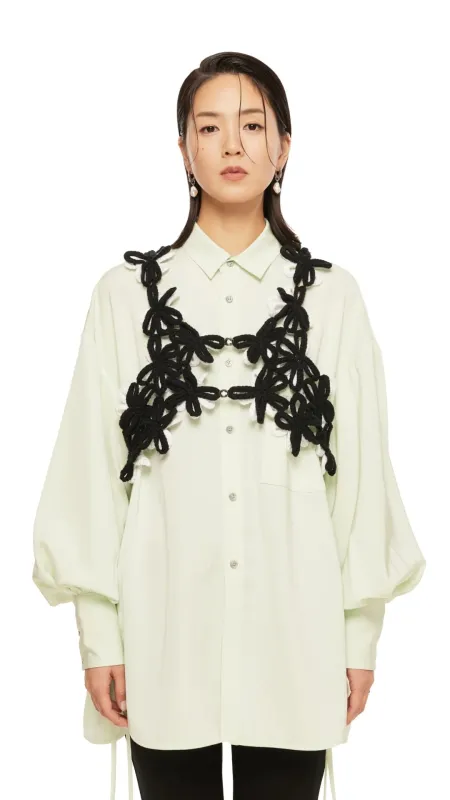 Floral Cord Embroidery Vest sold by INITIAL Fashion