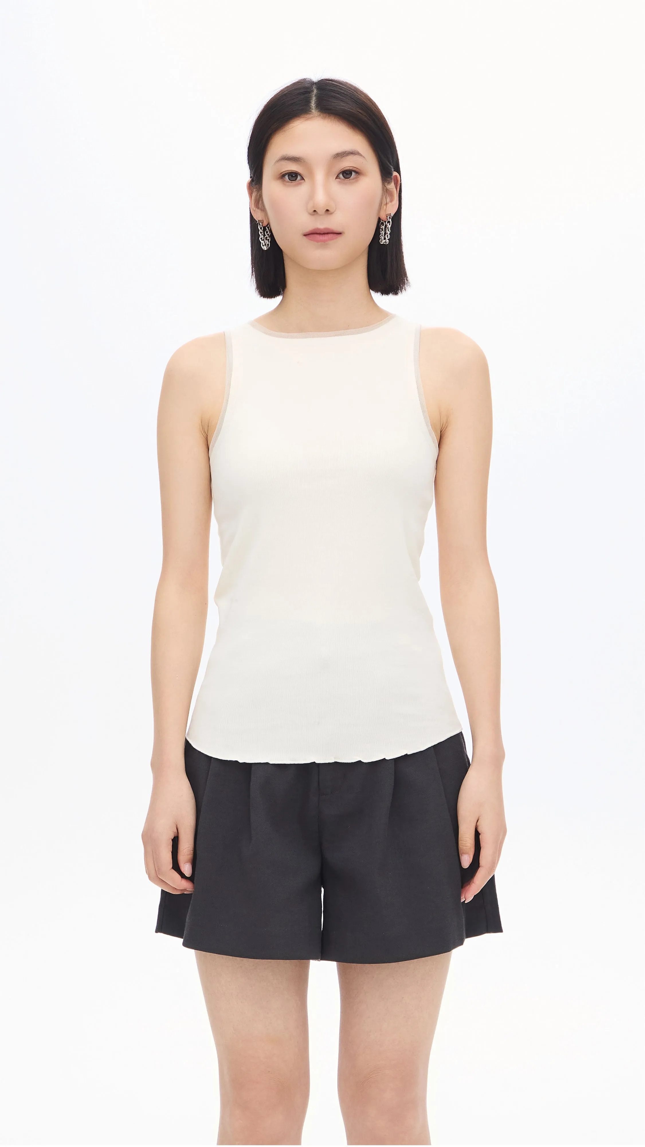 Cutout Tank Top sold by INITIAL Fashion