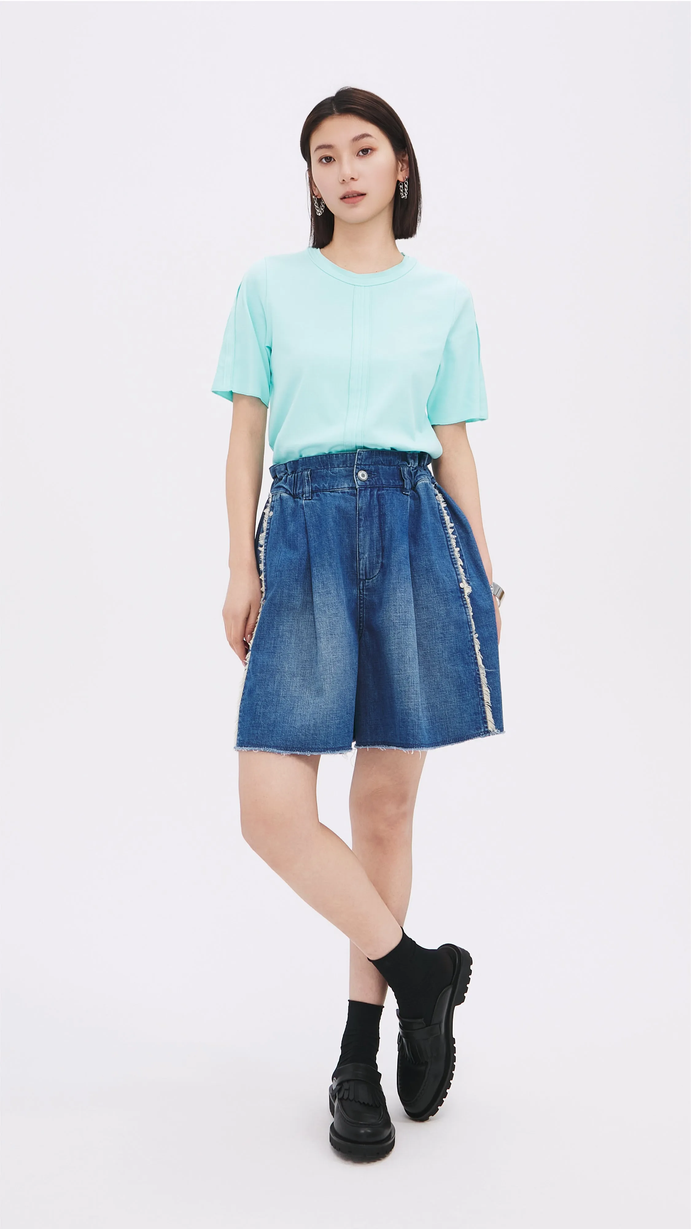 Tucks-trimmed T-Shirt sold by INITIAL Fashion product image thumbnail 5