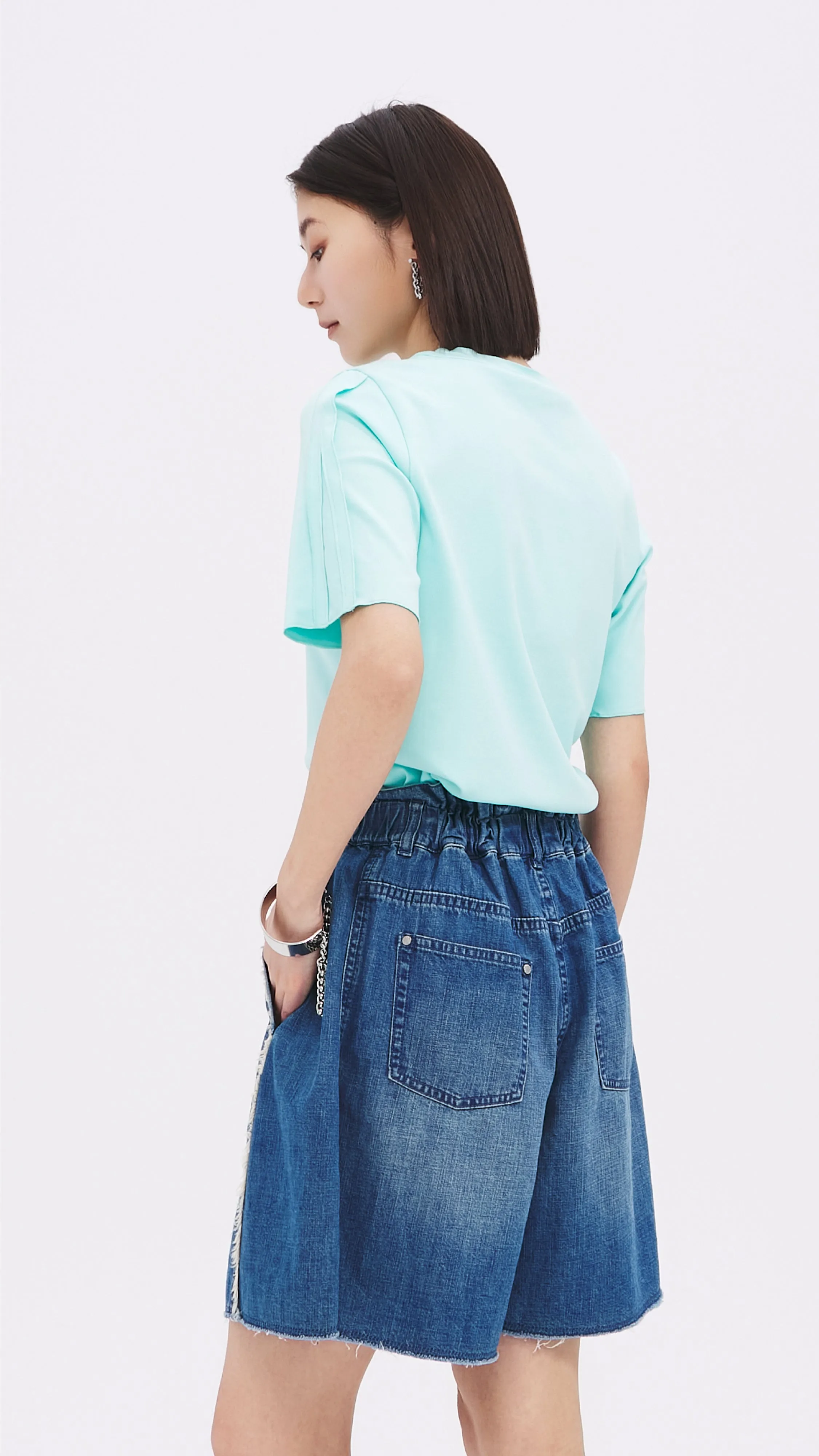 Tucks-trimmed T-Shirt sold by INITIAL Fashion product image thumbnail 2