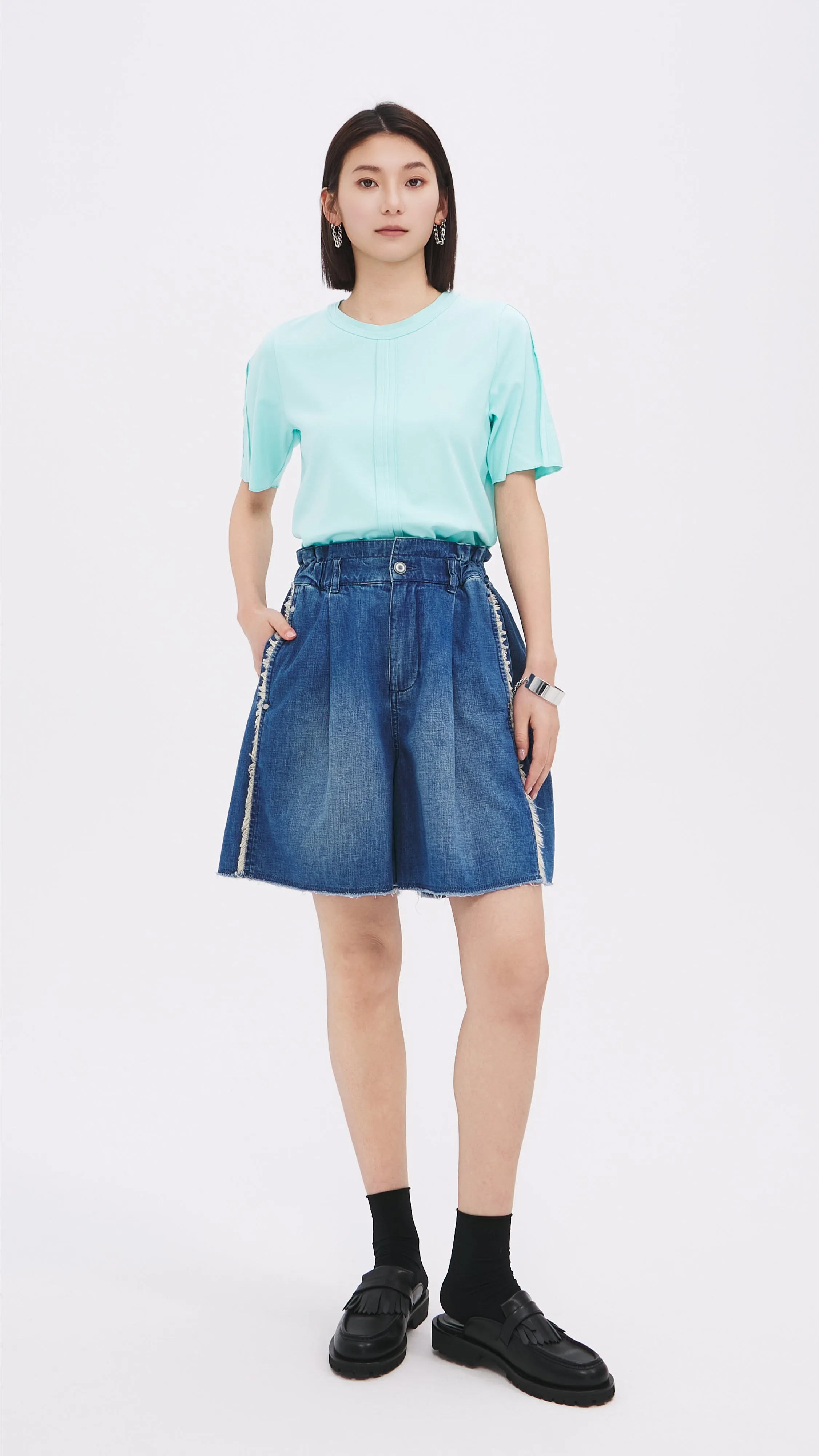 Tucks-trimmed T-Shirt sold by INITIAL Fashion product image thumbnail 4