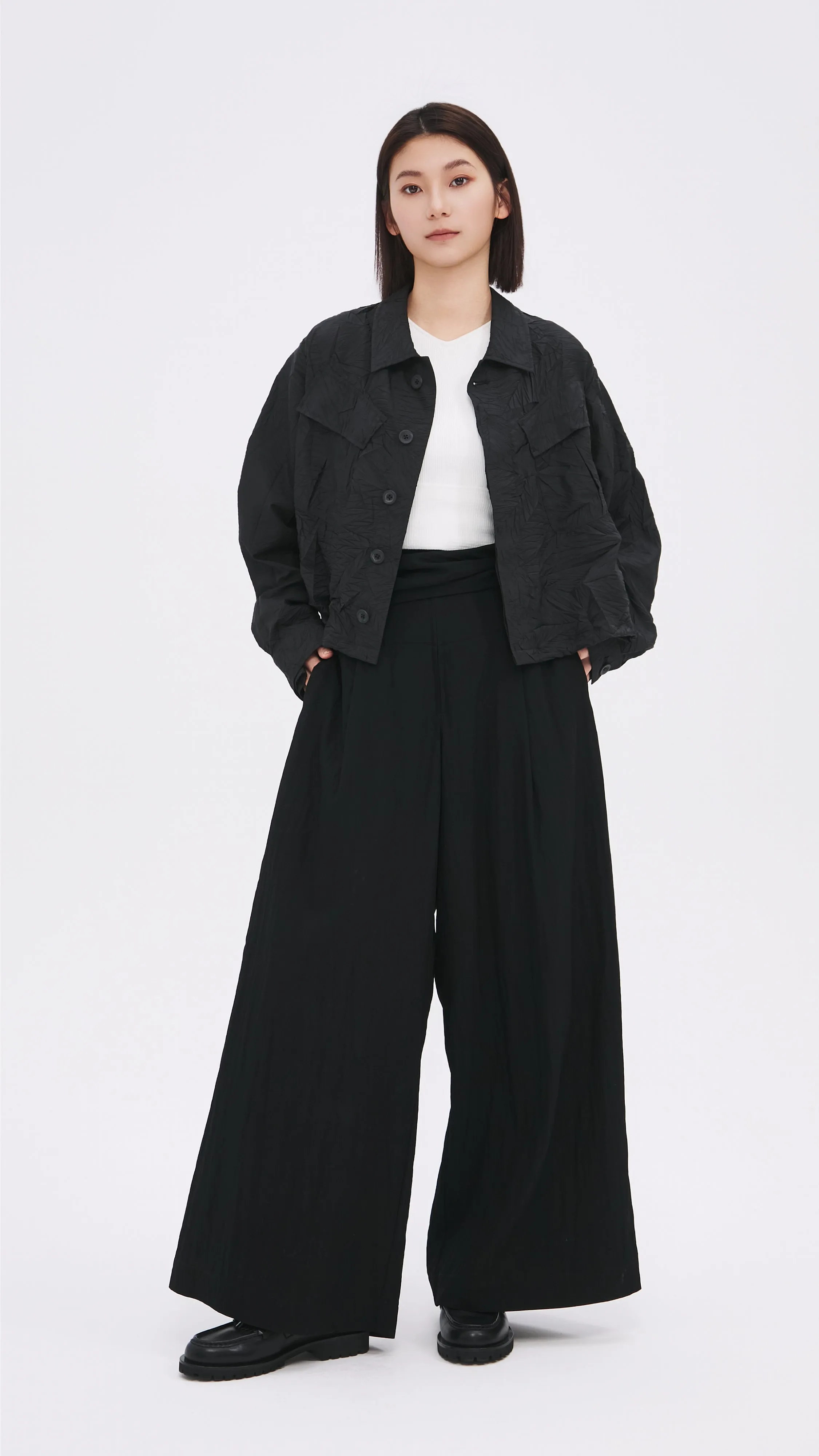 Distort Pleated Military Jacket sold by INITIAL Fashion product image thumbnail 4