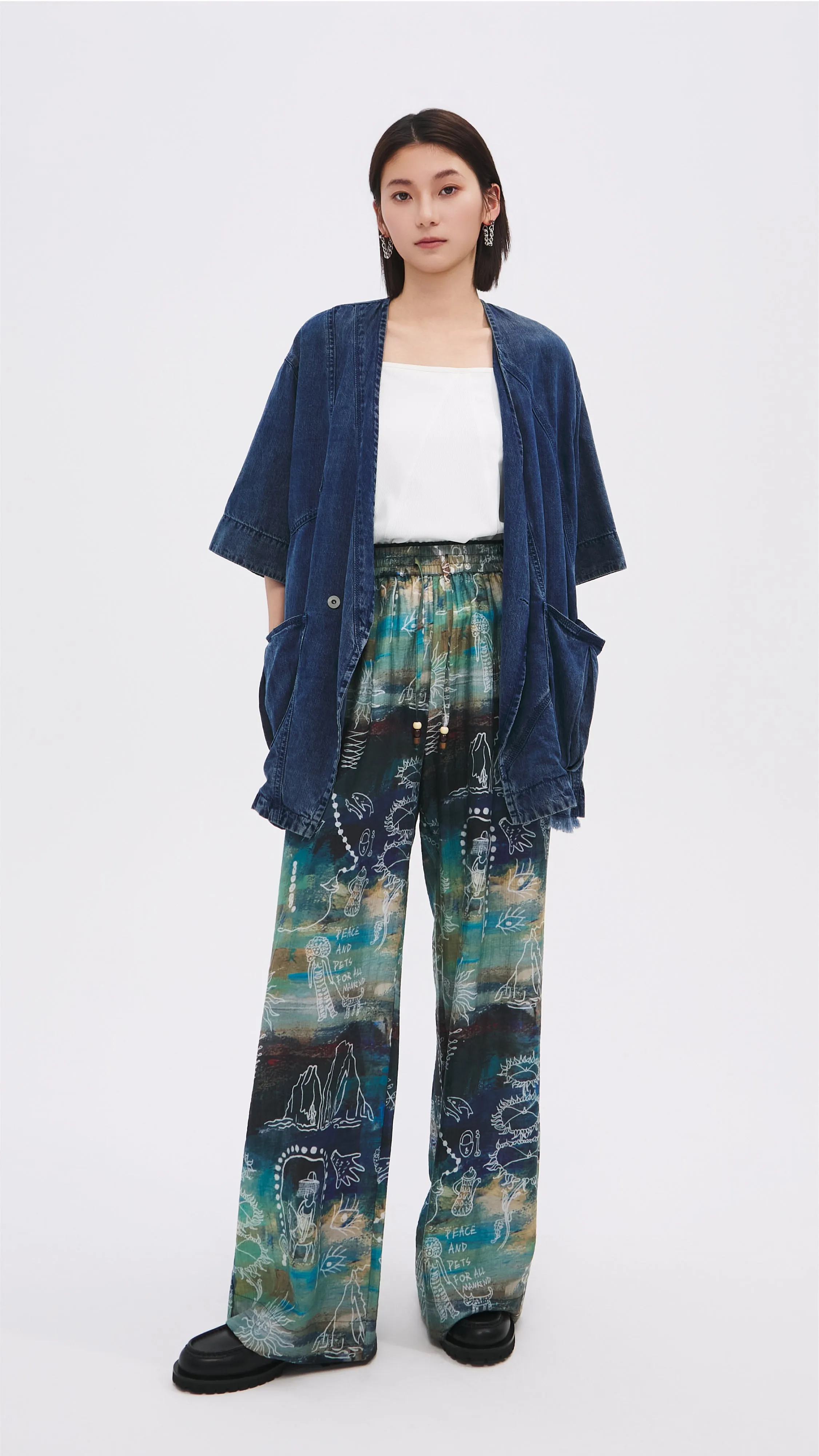 Rebuilt Denim Kimono Jacket sold by INITIAL Fashion product image thumbnail 5